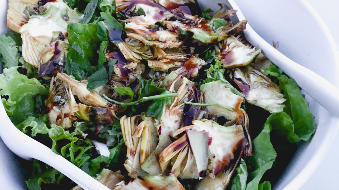 Baby Purple Artichokes Salad