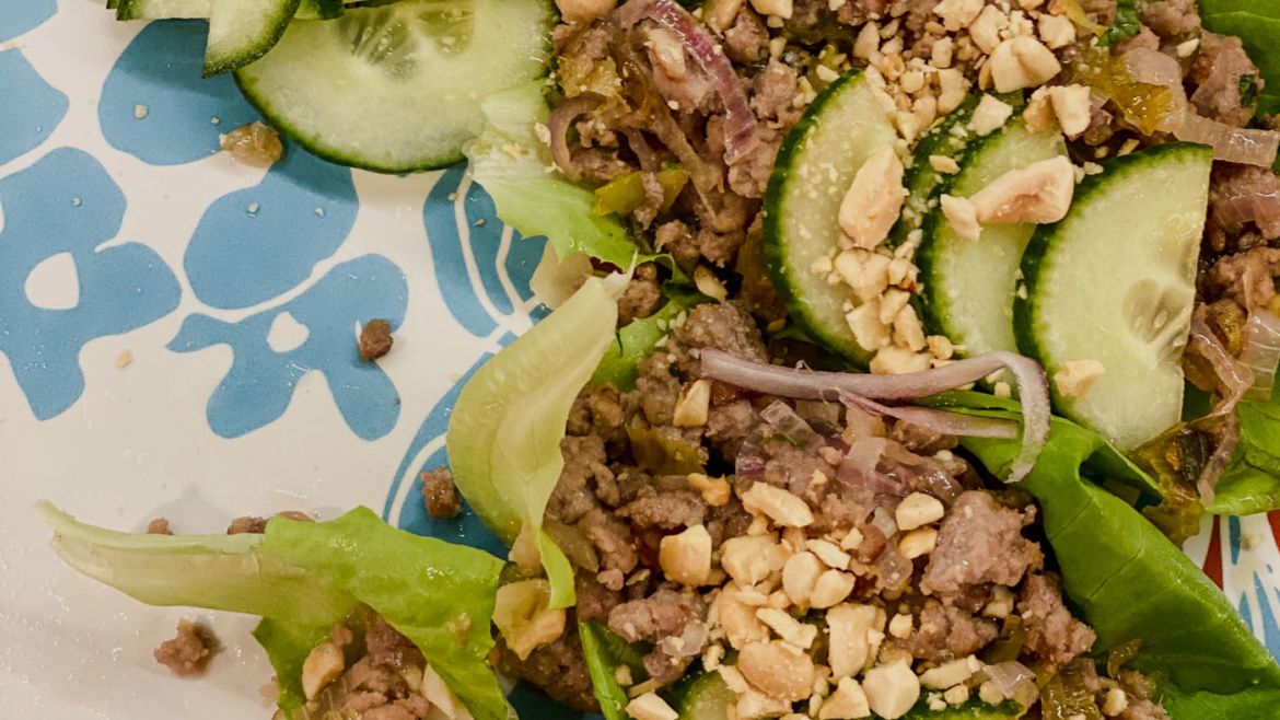 Pork Larb Spicy Salad Cups Picnic