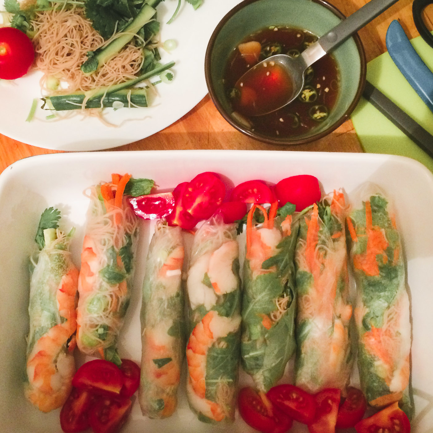 Quick fix for the summer, these fresh Spring Rolls are great for a light meal in the heat.