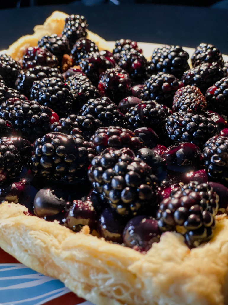 Blackberry and blueberry thin tart